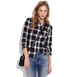 Madewell Buttondown Boy Shirt Plaid Flannel